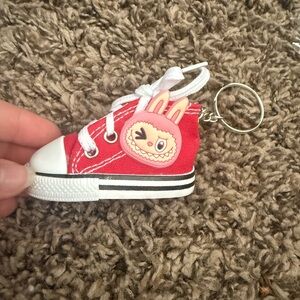 Labubu Sneaker Shoe Keychain, Red Color